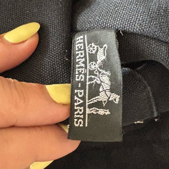 Hermes Fourre-tout Canvas black and greyTote Bag - Picture 5 of 16